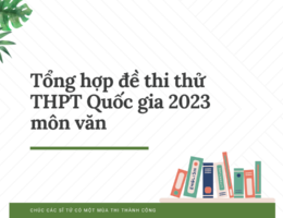 Đề thi thử THPT Quốc gia 2023 môn văn